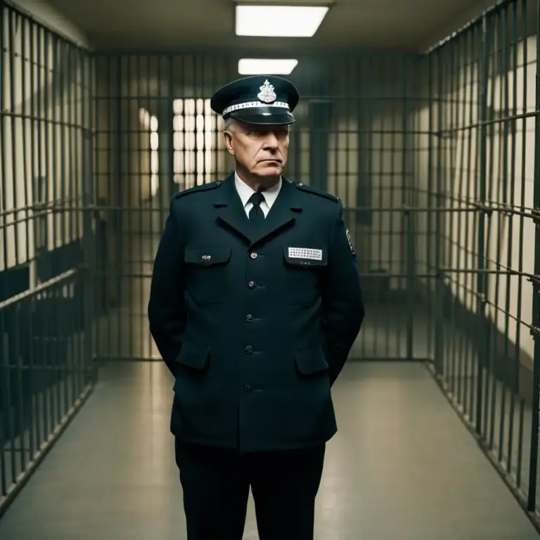 Visual representation of "screw" - In prison slang, a prison officer or guard.