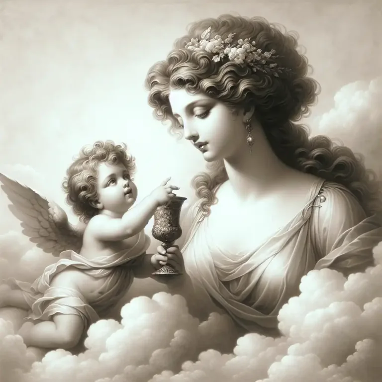 Visual representation of "venus" - In Roman mythology, the goddess of love and beauty.