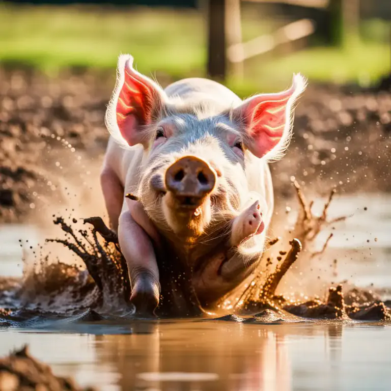 Visual representation of "wallow" - To roll about or lie in water, snow, mud, dust, or the like, as for refreshment.