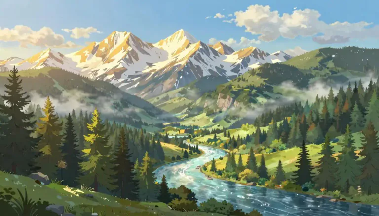 Visual representation of "picturesque" - Looking like a beautiful or charming picture