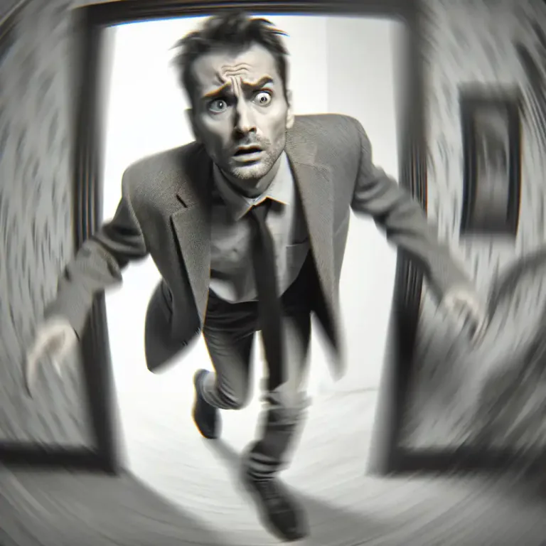 Visual representation of "dizzily" - In a confused or disoriented way.