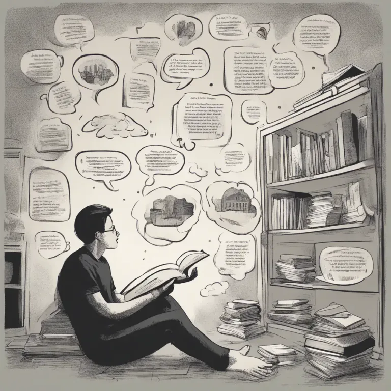 Visual representation of "be lost in something" - To be deeply engrossed or absorbed in something
