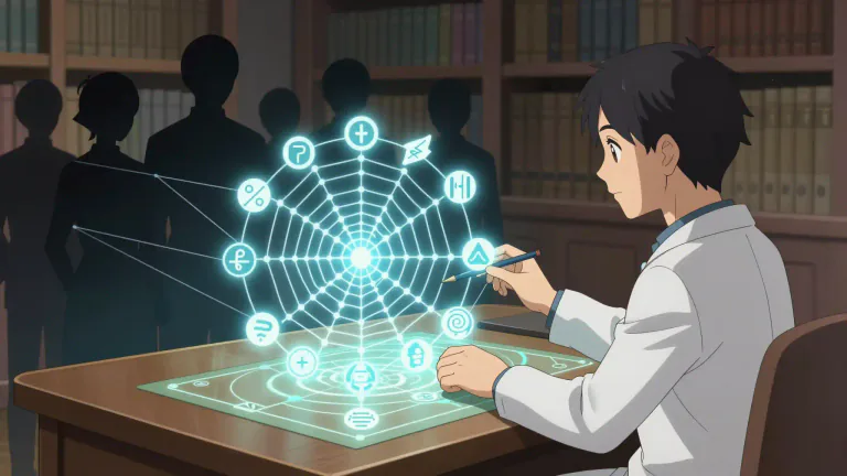 Visual representation of "ideological" - Relating to the nature of ideology, its study, or its formation.