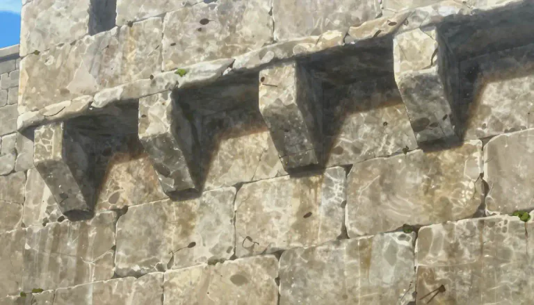 Visual representation of "stonework" - The structure or pattern that is made by fitting stones together