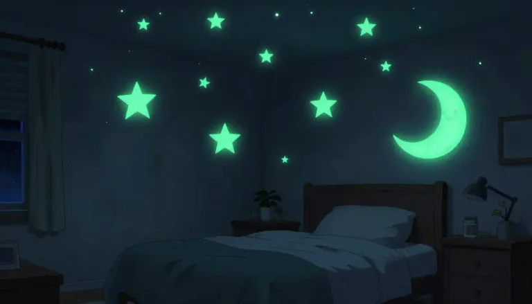 Visual representation of "phosphorescent" - giving off light without heat, like some types of paint or sea creatures do