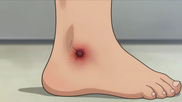 Visual representation of "ulcerate" - To develop an ulcer or ulcers