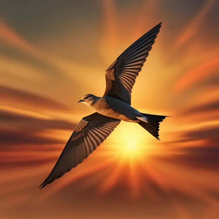 Visual representation of "swift" - A kind of bird that is known for its speed in flying