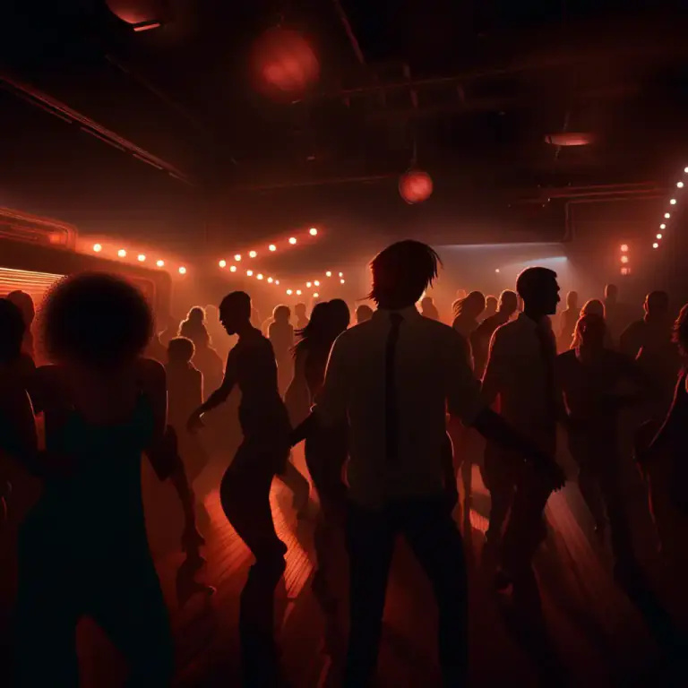 Visual representation of "dance the night away" - To spend a long time (often the whole night) enjoying oneself by dancing.