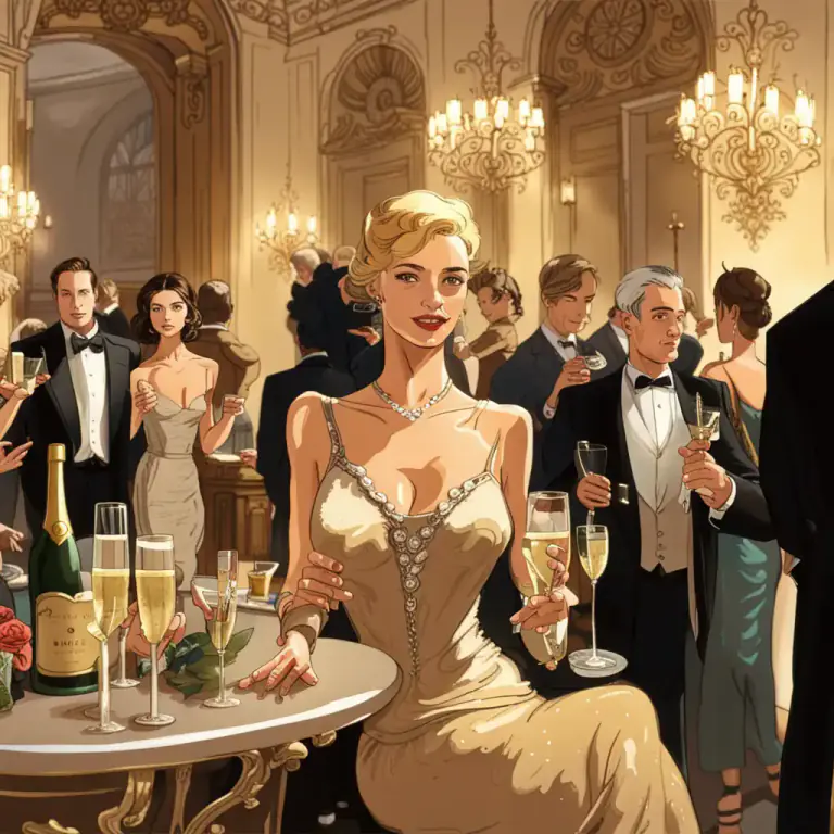 Visual representation of "upper class" - The richest people in a society, who are powerful and have a high social status