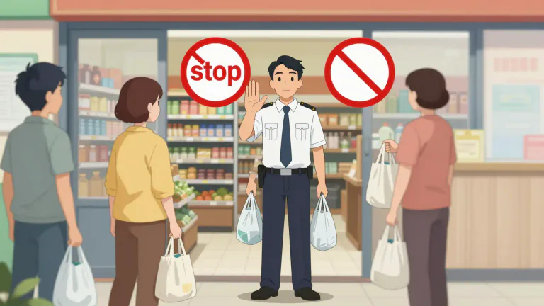 Visual representation of "prohibition" - A law or regulation that stops something from being done.