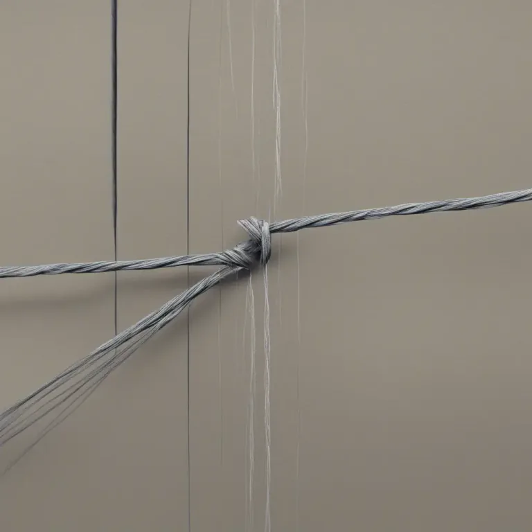Visual representation of "hang by a hair/thread" - In a situation where the slightest mistake can lead to serious problems or failure.