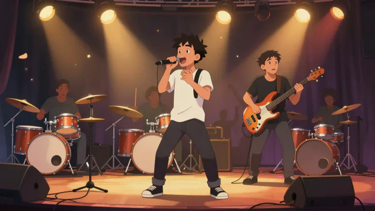 Visual representation of "funk" - A kind of music that combines elements of rhythm and blues and soul music and that is characterized by a percussive vocal style