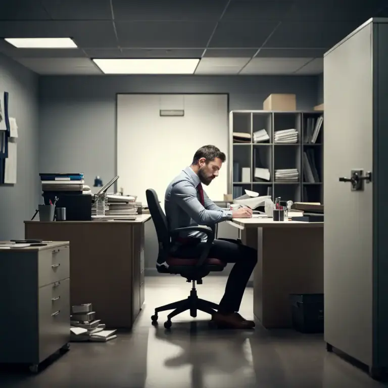 Visual representation of "cubbyhole" - A position or role of little importance or authority