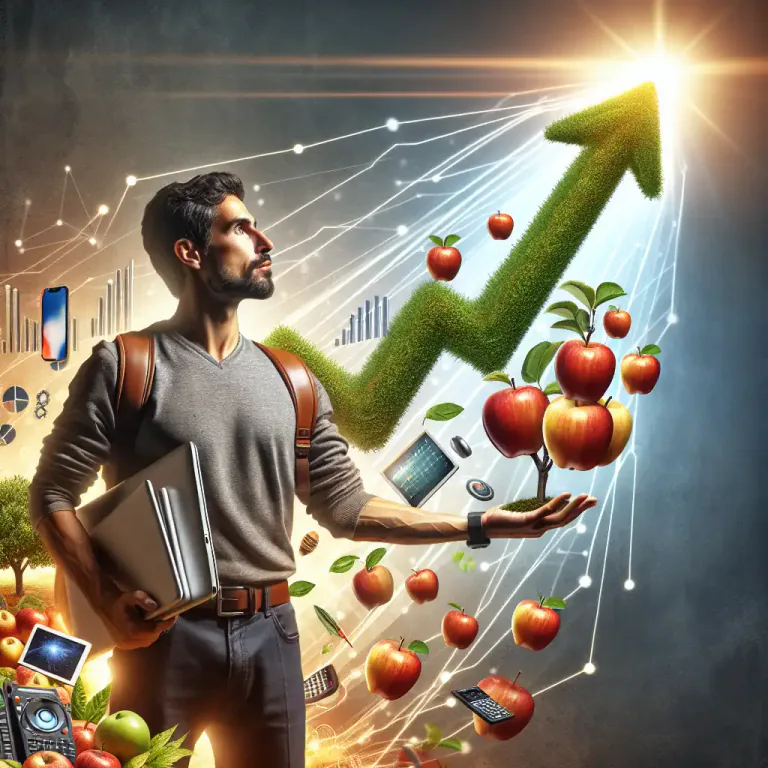 Visual representation of "story" - An account of a person or company's background or progress.
