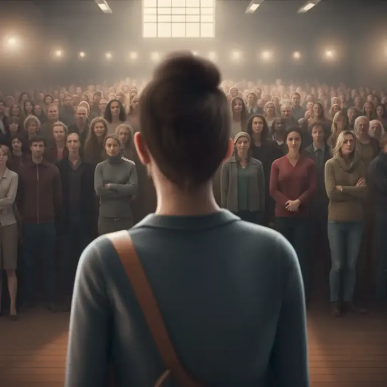 Visual representation of "step forward" - To offer or present oneself