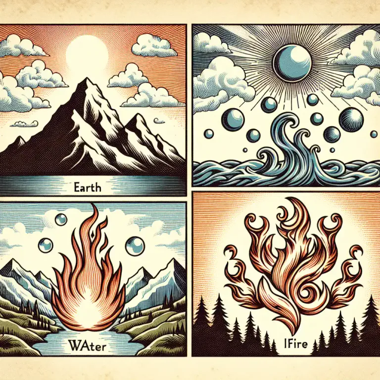 Visual representation of "earth" - One of the four elements in ancient and medieval philosophy, representing substances that are solid and heavy