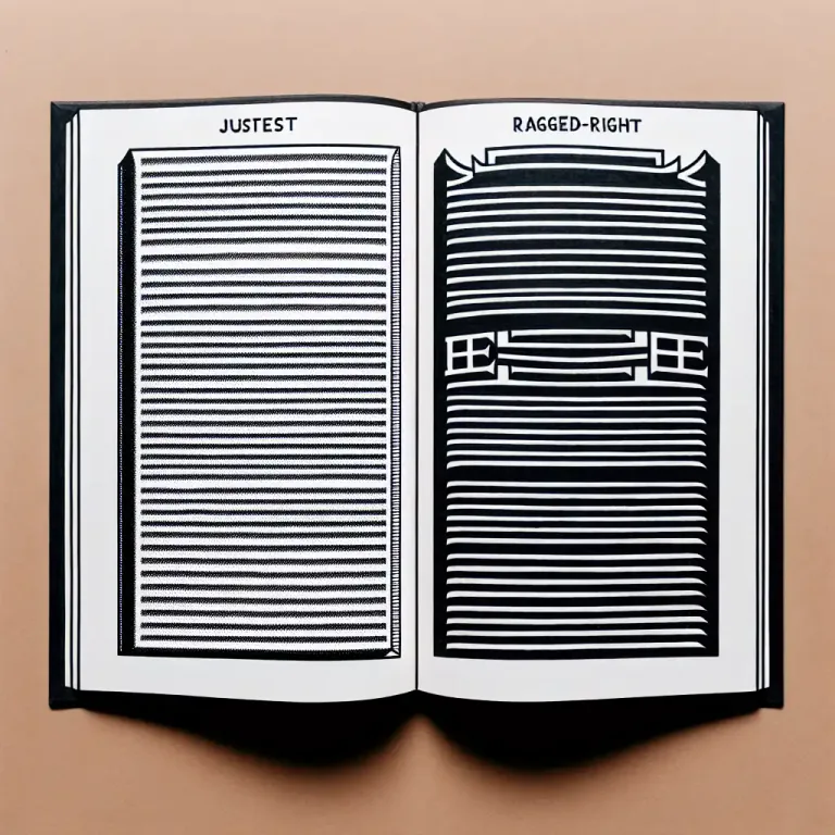 Visual representation of "unjustified" - In typography, text has a ragged edge instead of being flush on the right.