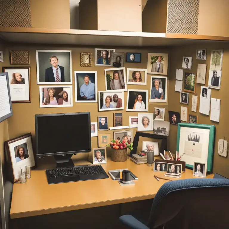 Visual representation of "cube" - A cubicle, especially one of those found in a shared office.