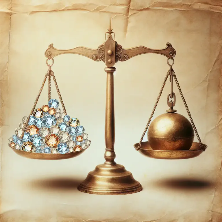 Visual representation of "scruple" - An ancient unit of weight equal to approx. 1.3 grams.