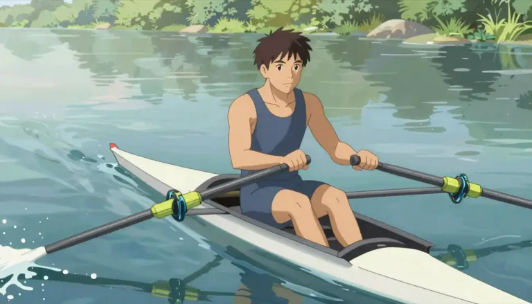 Visual representation of "oarsman" - A man who rows a boat.