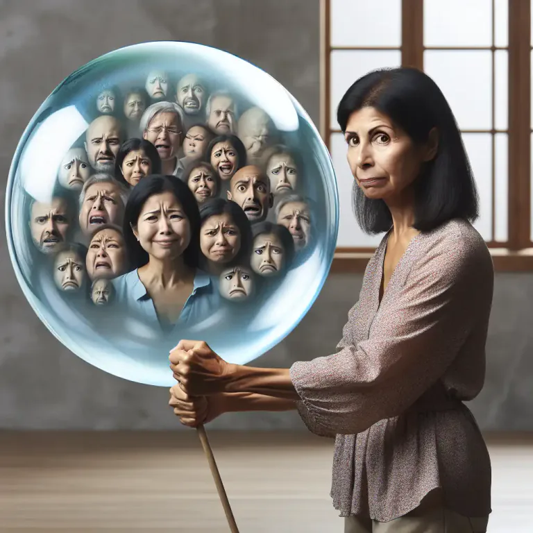 Visual representation of "minimization" - In psychology, downplaying or dismissing the impact or importance of emotions, thoughts, or experiences.