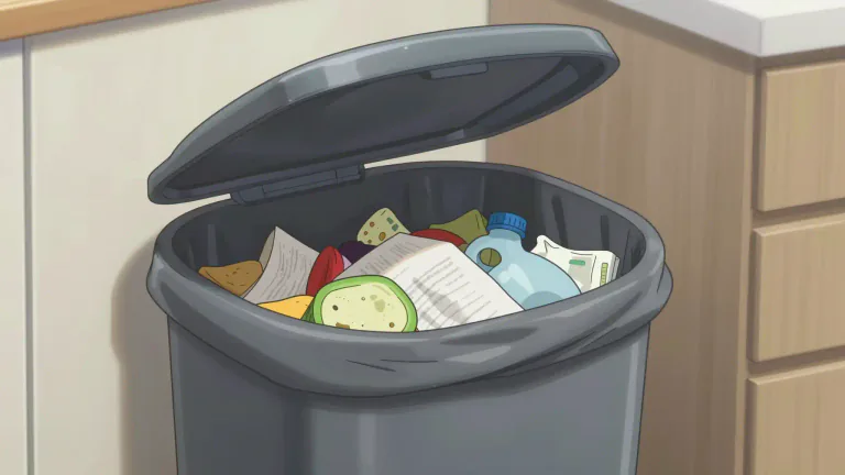 Visual representation of "dustbin" - A container where people put their garbage until it is taken away