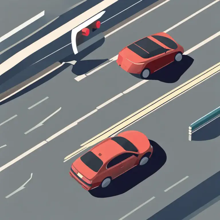 Visual representation of "cut the corner" - In driving, to turn a corner tightly, encroaching on the opposite lane.