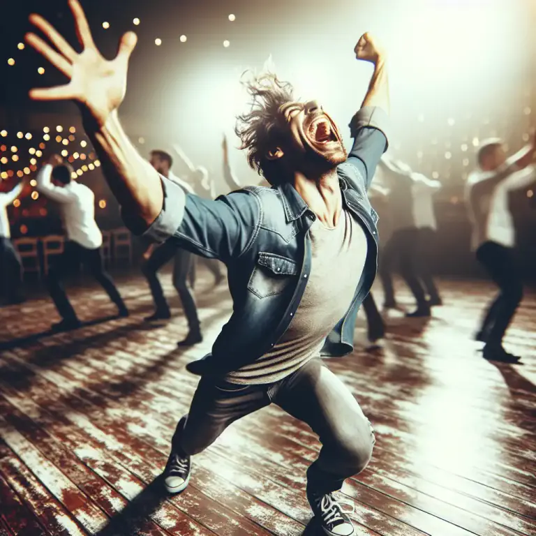 Visual representation of "dervish" - Someone moving in a fast, often wild or uncontrolled manner.
