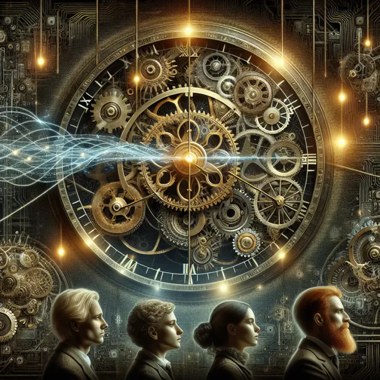 Visual representation of "synchronous" - In computing, operating or occurring at the same time or rate