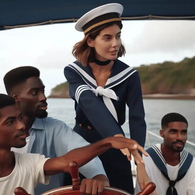Visual representation of "coxswain" - The person in the navy who is in charge of a ship's small boat and its crew