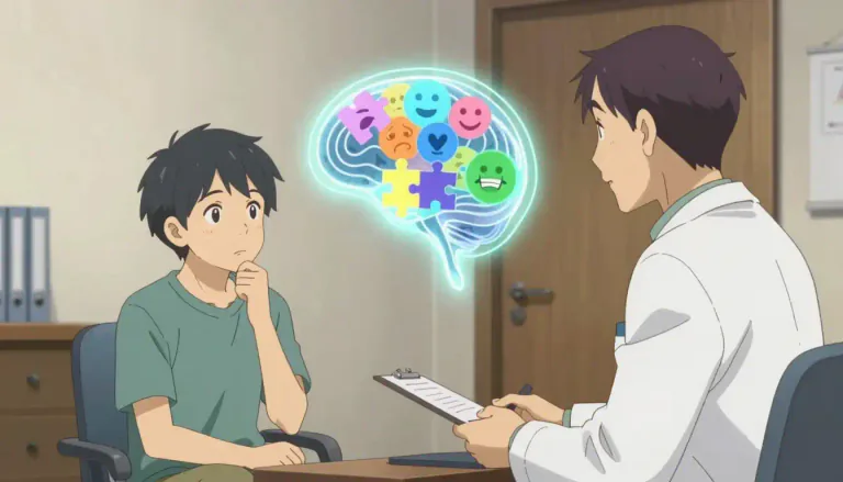 Visual representation of "psychoanalyze" - To analyze a person's thoughts, feelings, and behaviors using psychological methods.