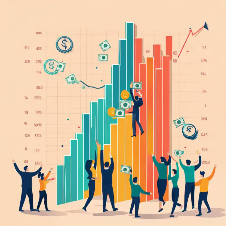 Visual representation of "capitalize upon" - To gain financial advantage from a situation.