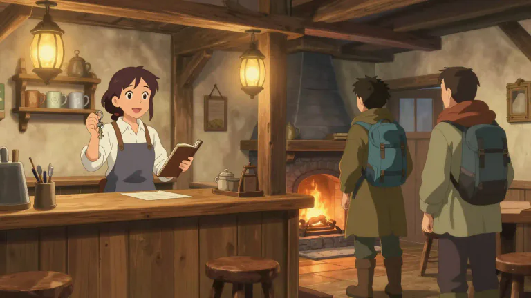 Visual representation of "innkeeper" - A person who owns or runs an inn or small hotel.