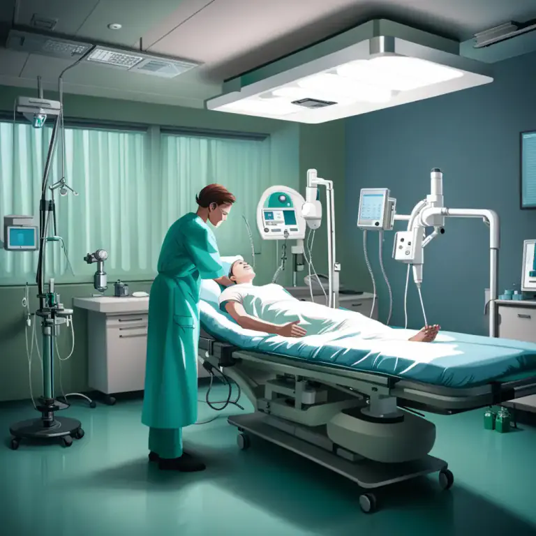 Visual representation of "pump somebody’s stomach" - To remove something from person's stomach by medical procedure.
