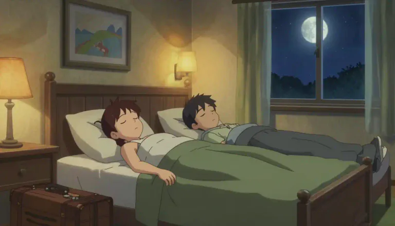 Visual representation of "overnight" - For the entire night.