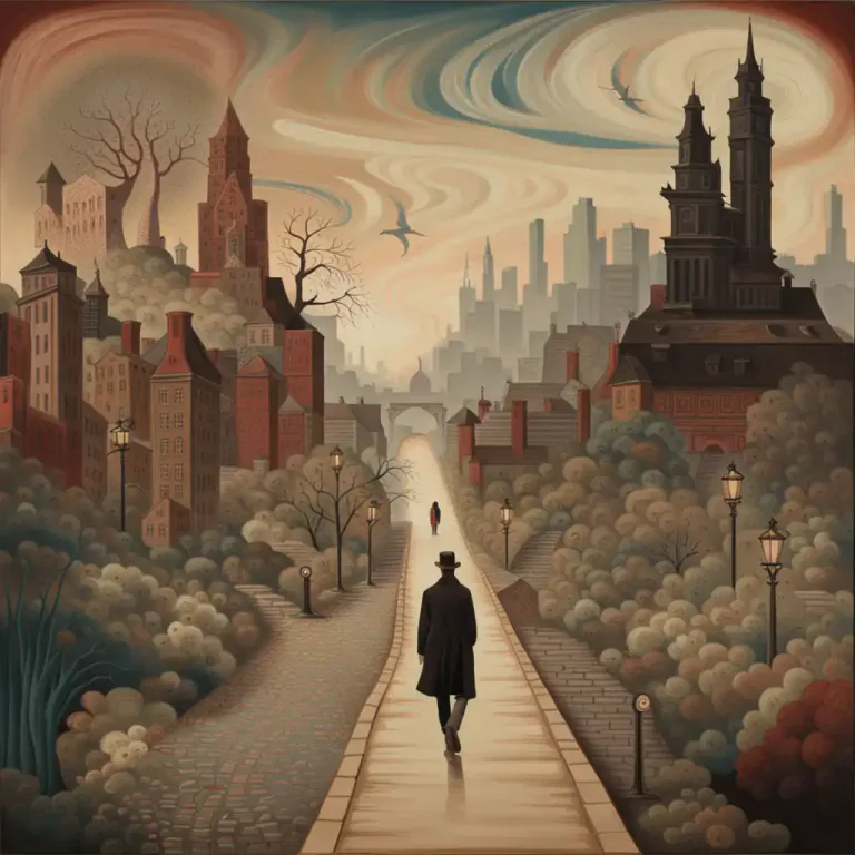 Visual representation of "symbolism" - An artistic and poetic movement or style using symbolic images and indirect suggestion to express mystical ideas, emotions, and states of mind.