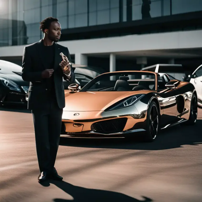 Visual representation of "shiner" - A shiny sport or luxury car.