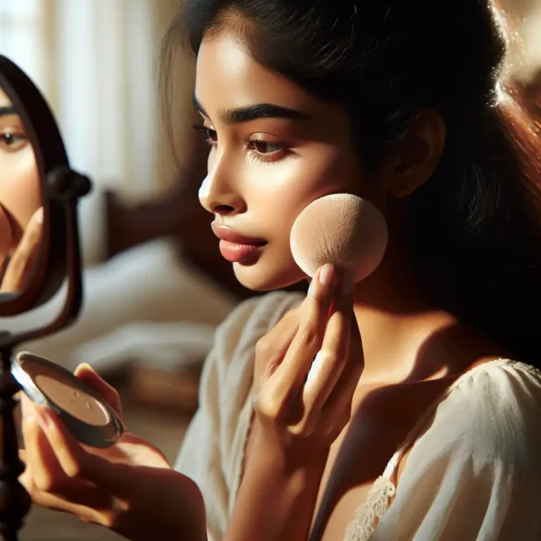 Visual representation of "powder" - A type of dry cosmetic used on skin or face