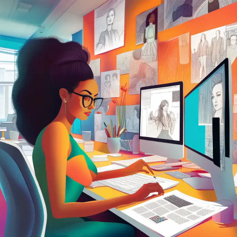 Visual representation of "illustration" - The act or process of providing or using pictures with text