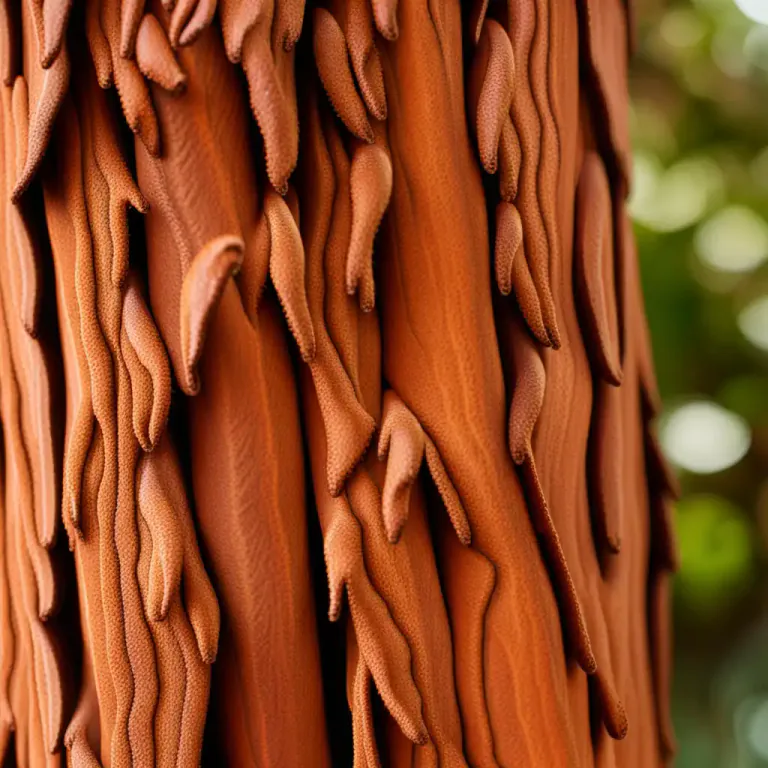 Visual representation of "bark" - The outer covering of some fruits and plants