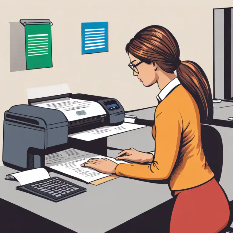 Visual representation of "print off" - To make a hardcopy of documents or images on paper using a printer
