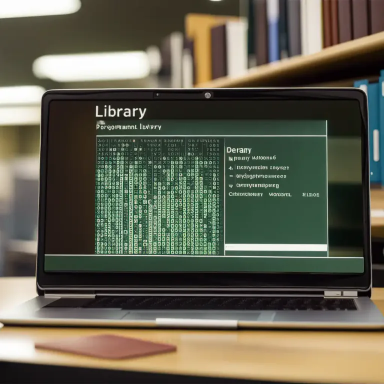 Visual representation of "lib" - Short for library in the context of computer programming.