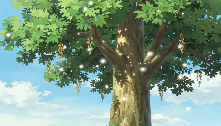 Visual representation of "cottonwood" - A large North American tree that has lightweight wood and cotton-like seeds.