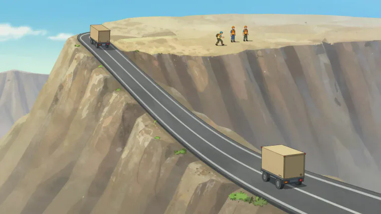 Visual representation of "plateau" - To reach a state of no growth or development after a time of activity or progress