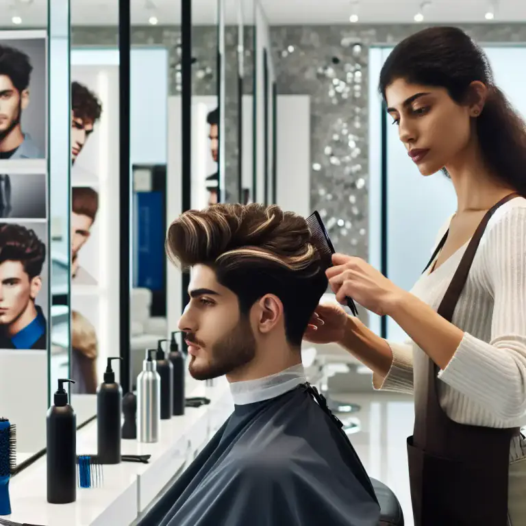 Visual representation of "hairdressing" - The art or practice of cutting and styling hair