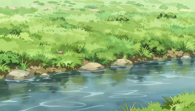 Visual representation of "berm" - A flat strip of land, raised bank, or terrace bordering a river or canal.