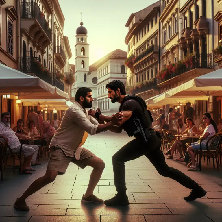 Visual representation of "assault" - To make a physical attack on.