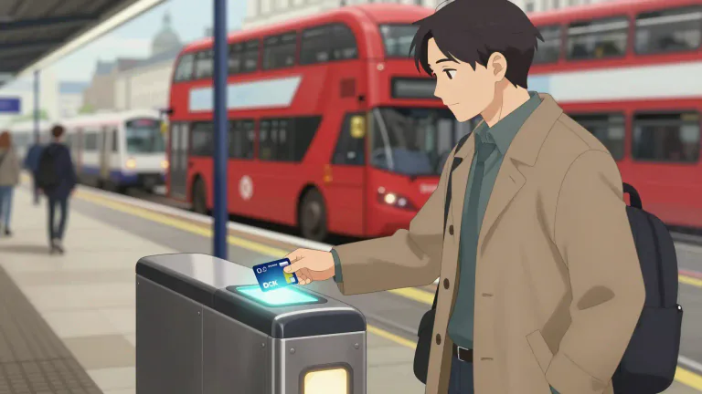 Visual representation of "oyster" - A card that you can use to travel on buses, trains, and other forms of public transportation in and around London.
