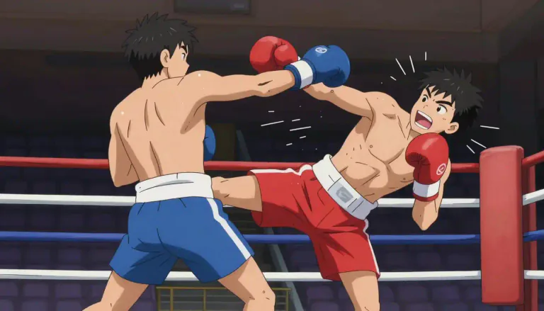 Visual representation of "roundhouse" - A punch made with a wide, sweeping motion in boxing.
