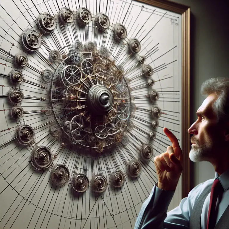 Visual representation of "radial" - Relating to or moving along a radius